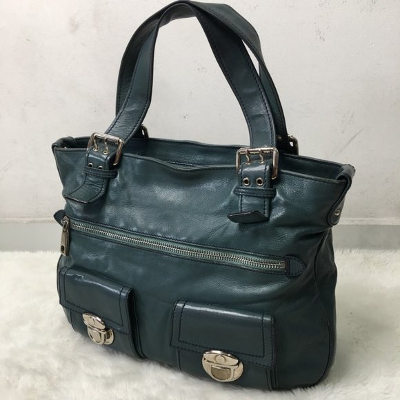 Marc Jacobs Handbags - Marc Jacobs Women's Green Leather Shoulder Bag Y2K